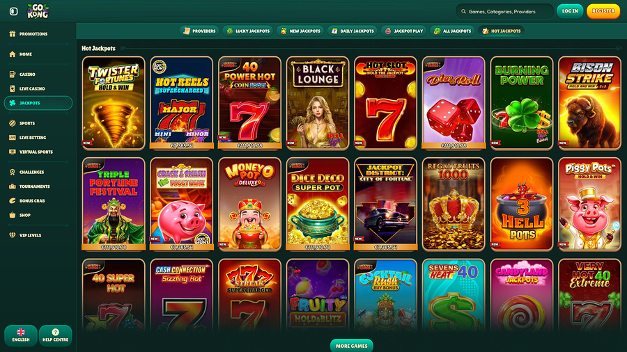 Jackpot de escritorio de GoKong Casino