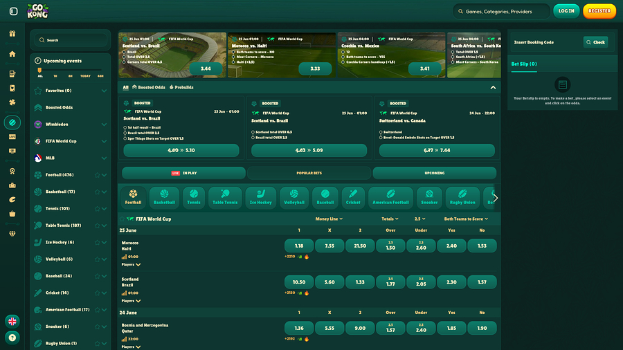 Deportes de escritorio del casino GoKong