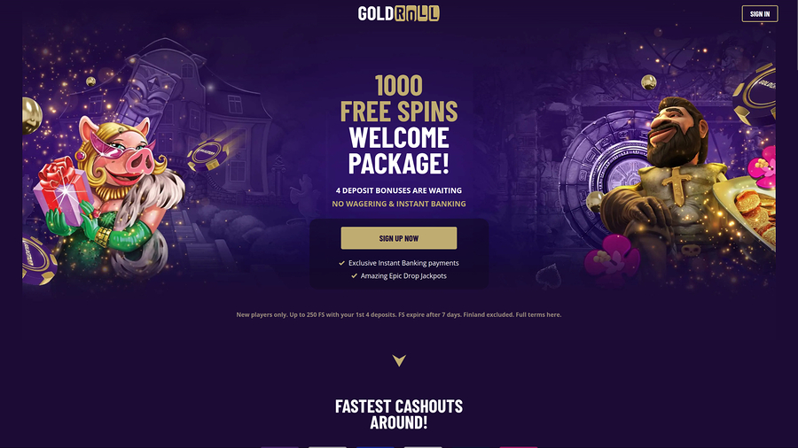 Gold Roll Desktop Homepage