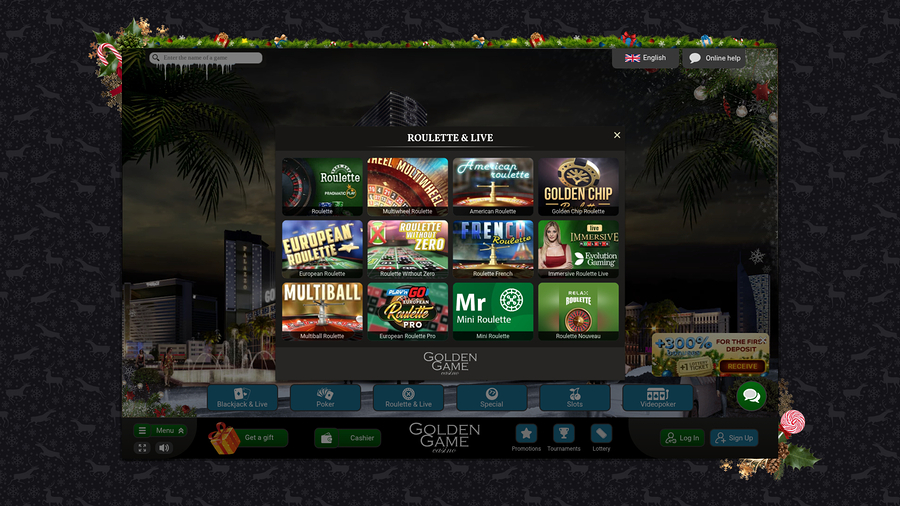 Golden Game Casino Desktop Live Dealer