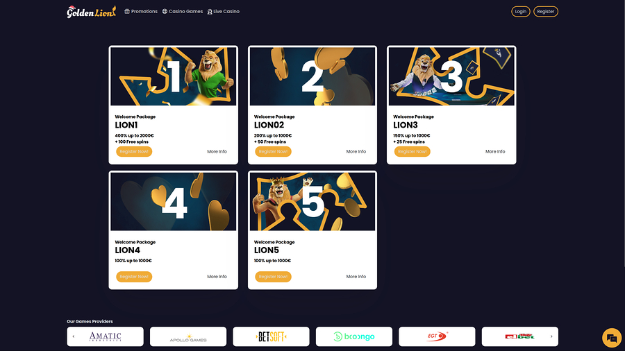 Golden Lion Desktop Promotions