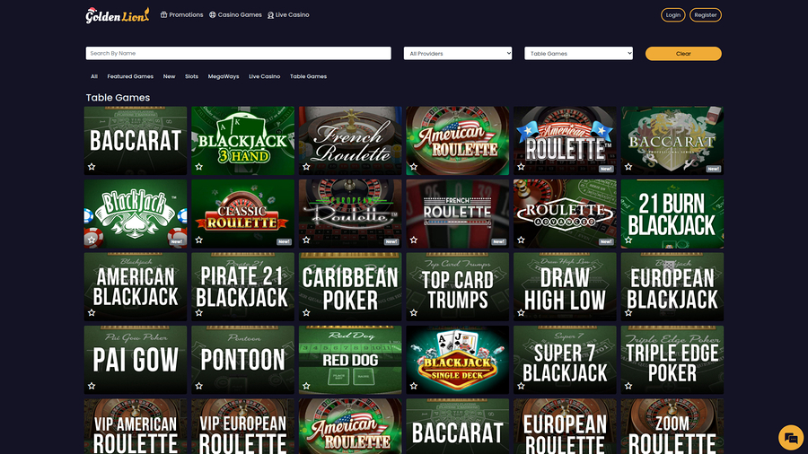 Golden Lion Desktop Table Games