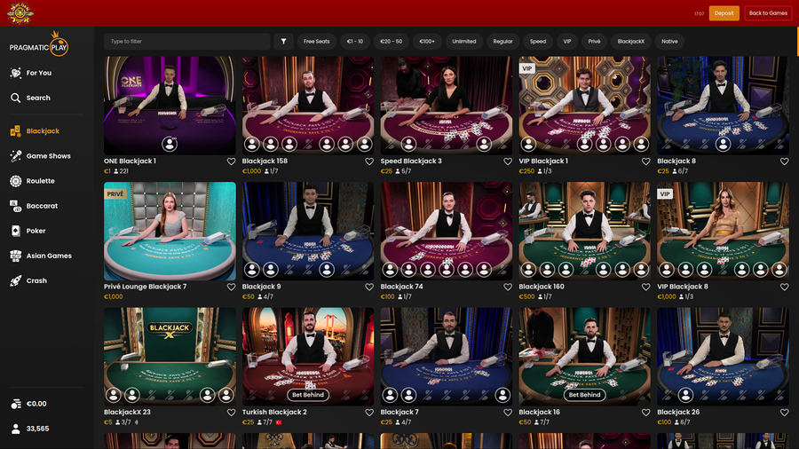 Golden Tiger Casino Desktop Live Dealer