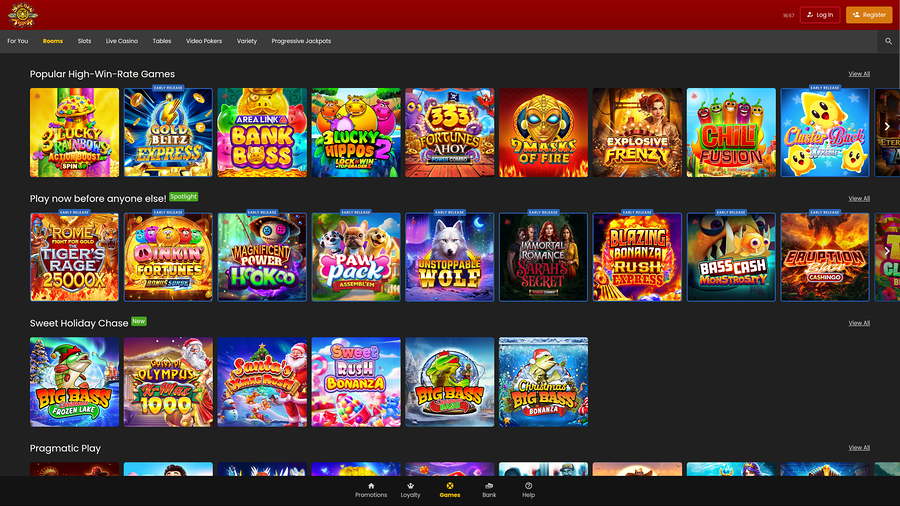 Golden Tiger Casino Desktop Rooms