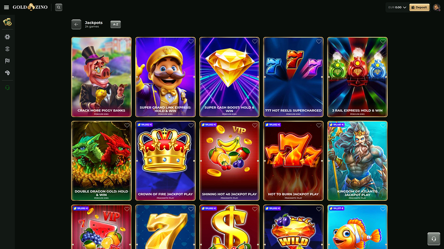 Goldzino Casino Jackpot Desktop
