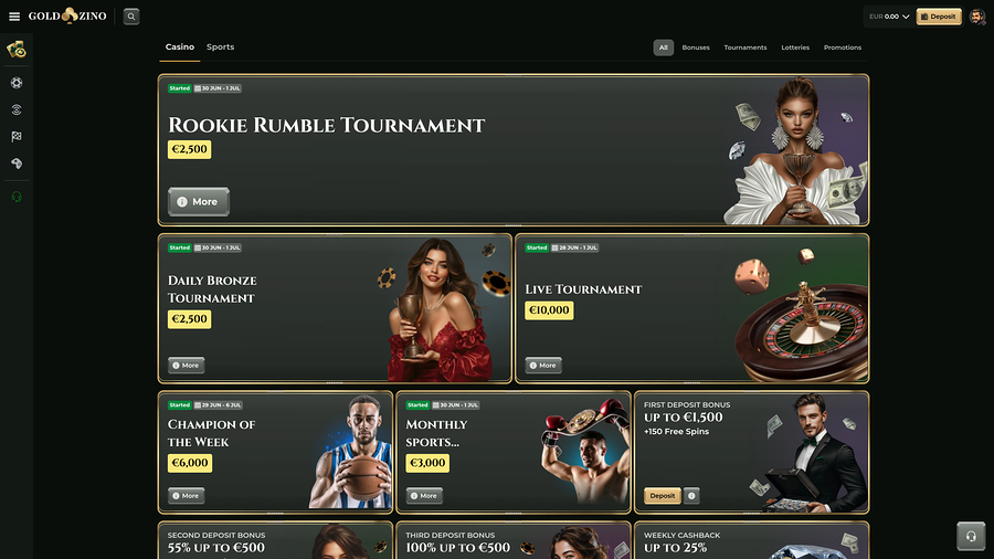 Goldzino Casino Promotions Desktop