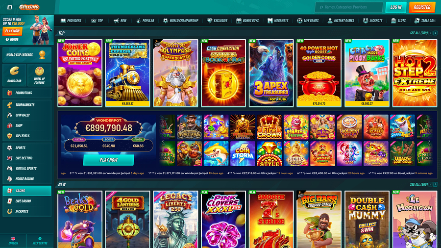 Juegos de escritorio del casino Golisima