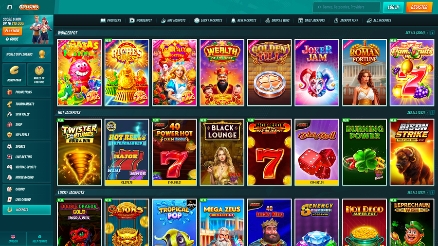Jackpot de escritorio del casino Golisima