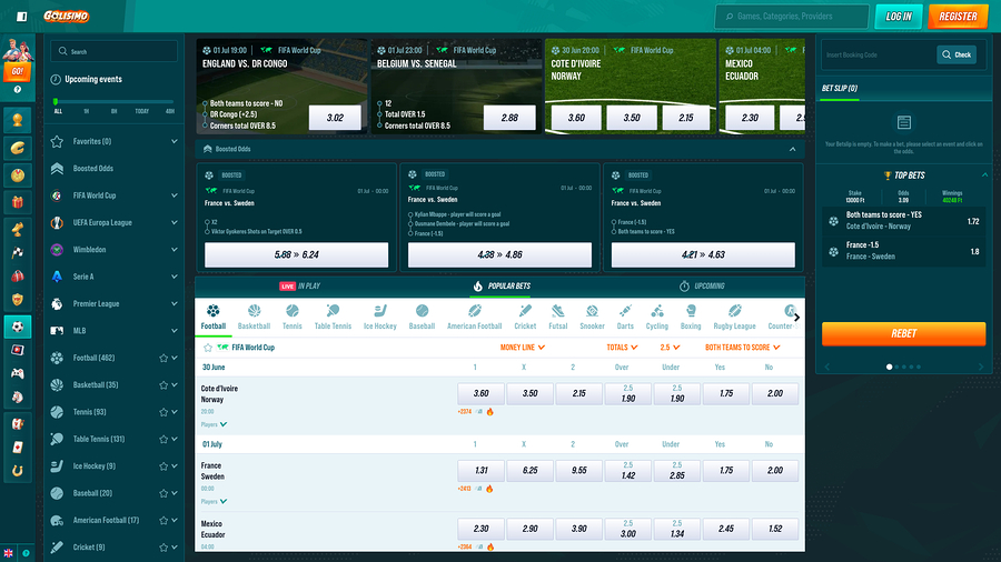 Golisima Casino Deportes de escritorio
