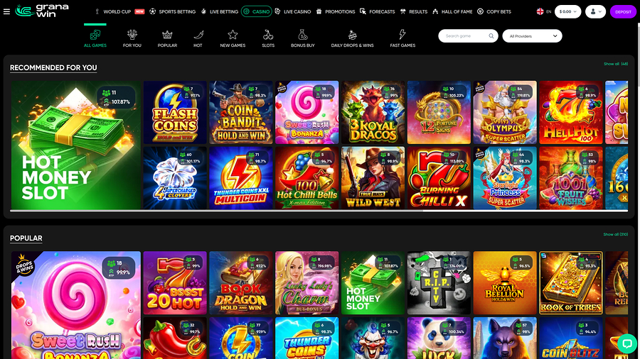 Juegos de casino GranaWin para ordenador