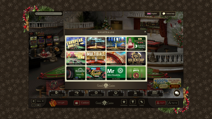 Grand Casino Desktop Live Dealer