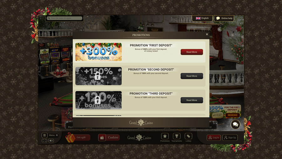 Grand Casino Desktop Promotions