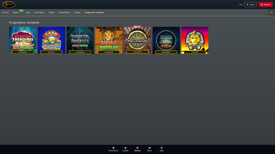 Grand Hotel Casino Desktop Jackpot