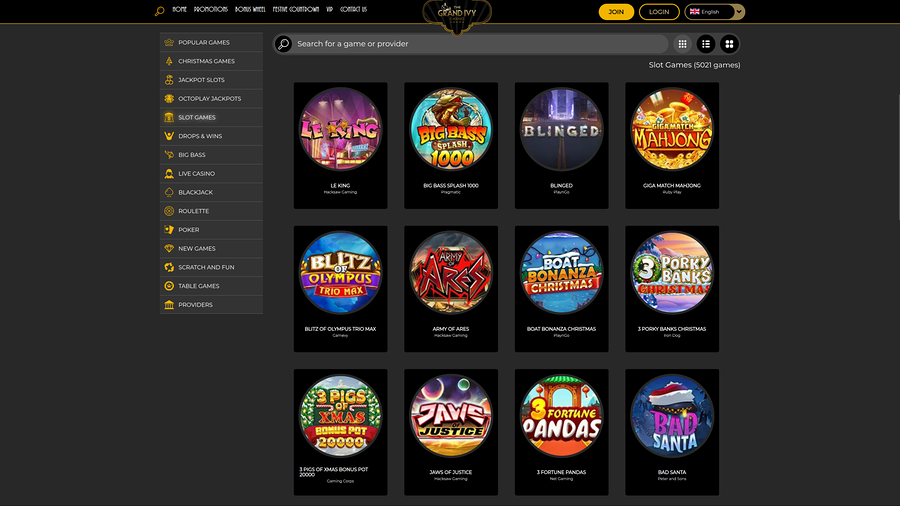 Grand Ivy Casino Desktop Games