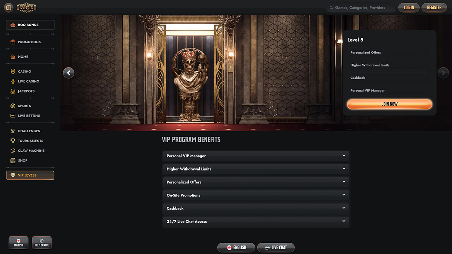 Gransino Casino Desktop VIP Program