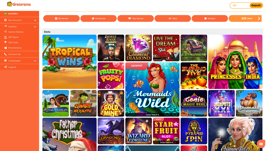 Gratorama Casino Desktop Games