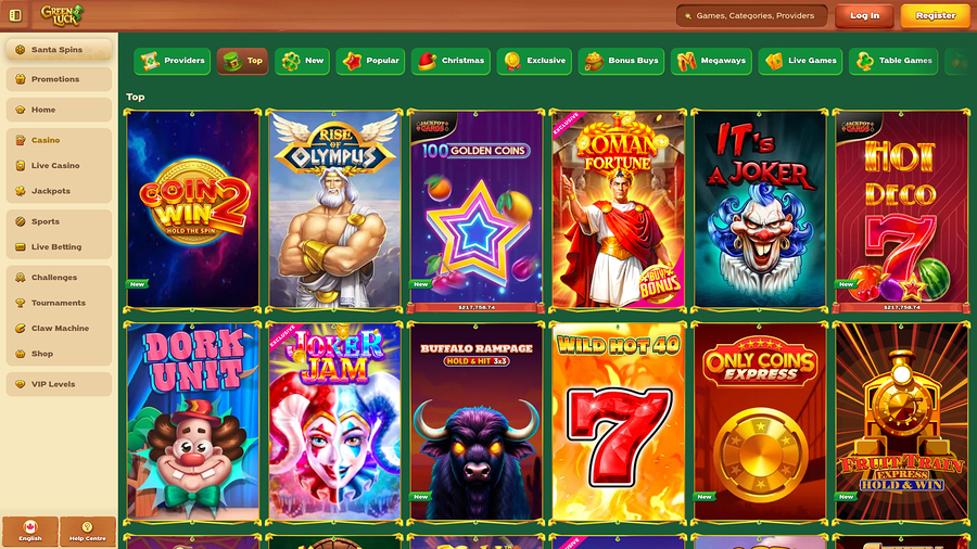 GreenLuck Casino Desktop Games