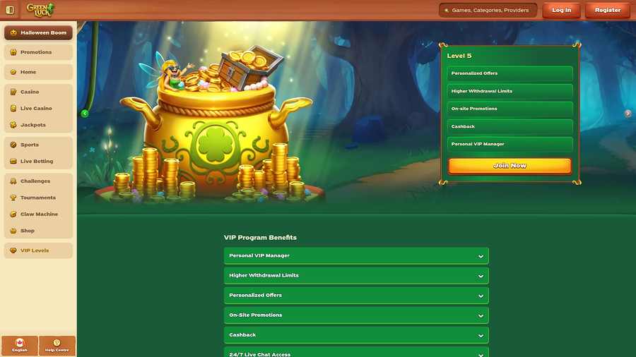 GreenLuck Casino Desktop VIP Program