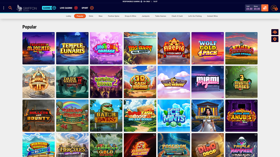 Griffon Casino Desktop Games