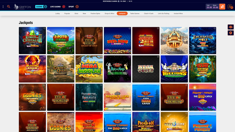 Griffon Casino Desktop Jackpot