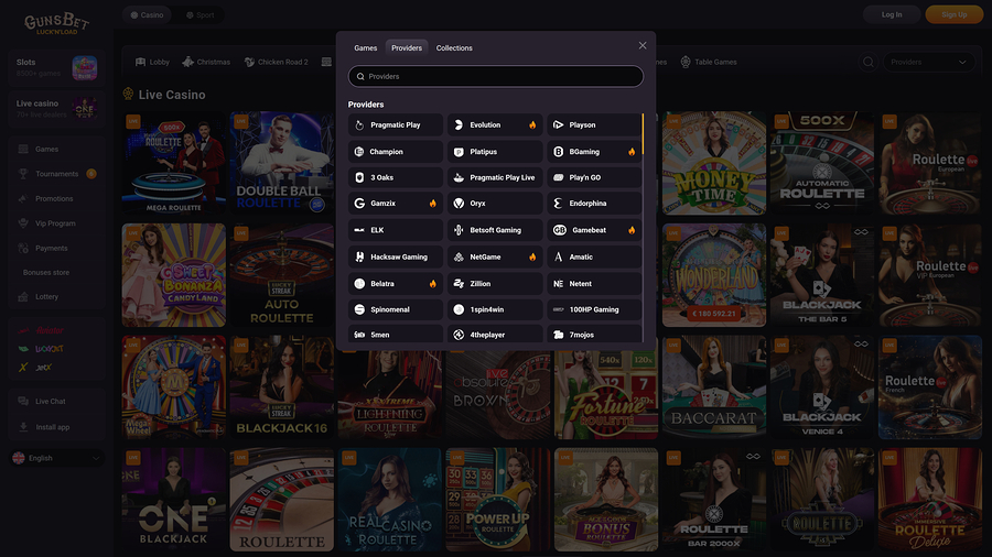 Gunsbet Casino Desktop Game Developers