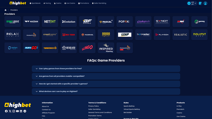 High Bet Casino Desktop Game Developers