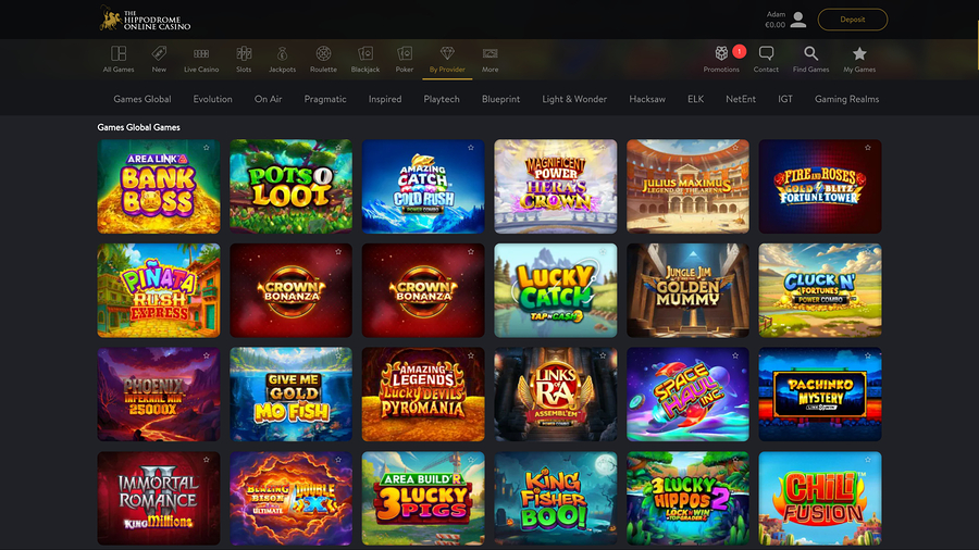 Hippodrome Casino Desktop Game Developers