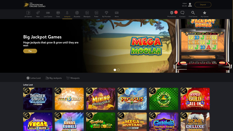 Hippodrome Casino Desktop Jackpot