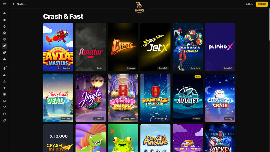 Horus Casino Desktop Crash And Fast