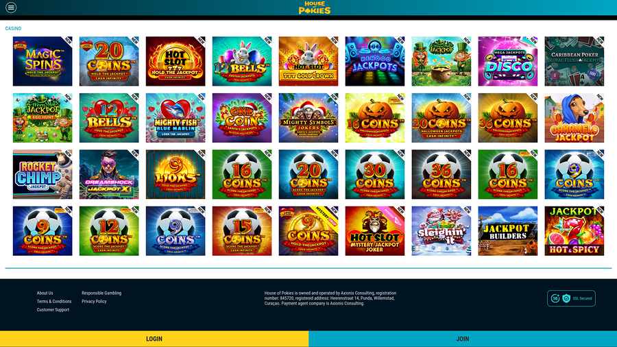 House of Pokies Casino Desktop Jackpot