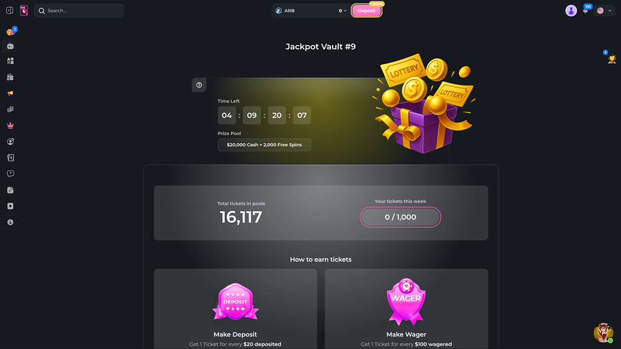 Hunnyplay Casino Desktop Jackpot