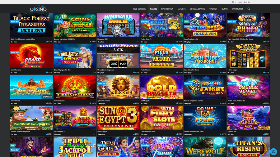 Hustles Casino Desktop Jackpot
