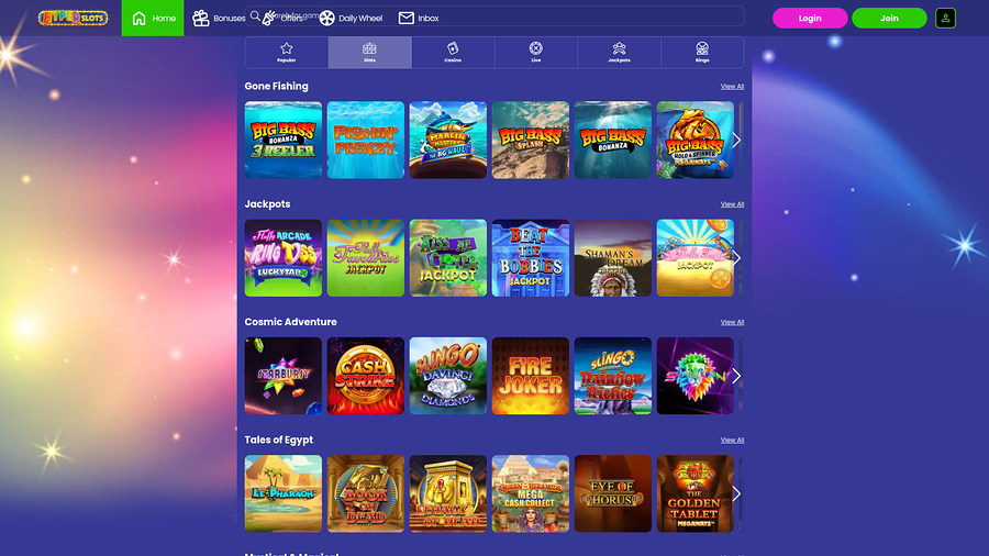 Hyper Slots Casino Desktop Games