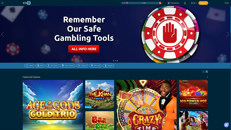 Ice36 Casino Desktop Homepage