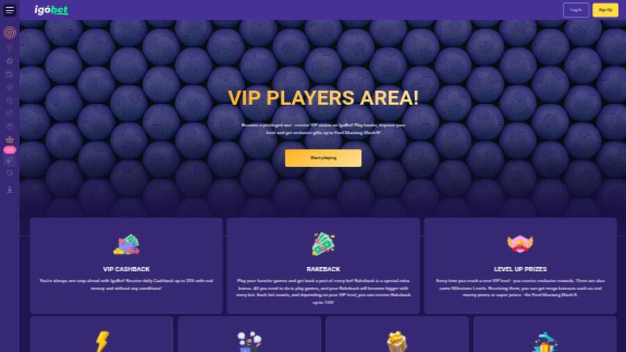 IgoBet Casino Live VIP Desktop