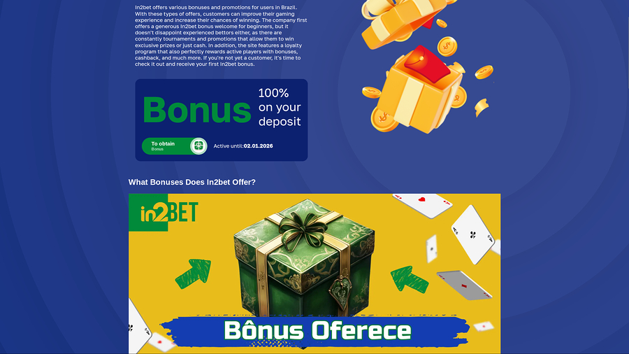 in2Bet Casino Desktop Promotions