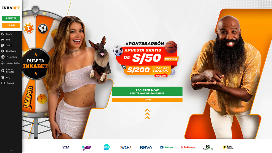 Inkabet Casino Desktop Homepage