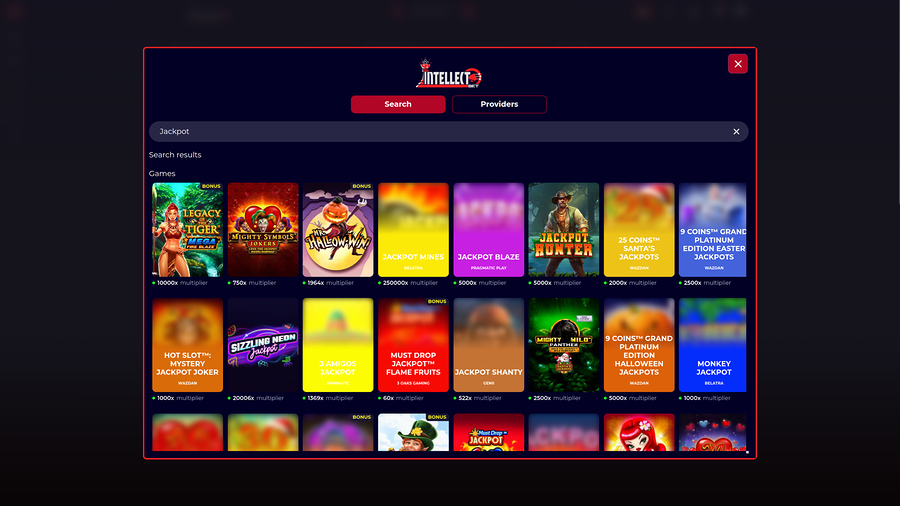 Intellectbet Casino Desktop Jackpot