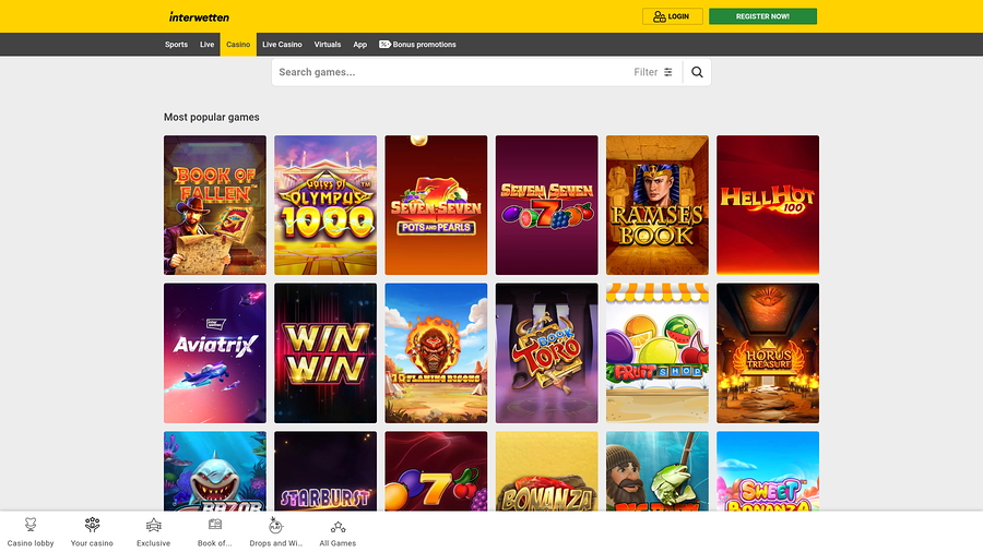 Interwetten Casino Desktop-spel