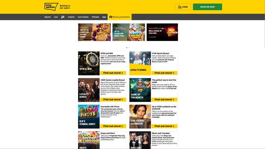 Interwetten Casino Desktop Kampanjer