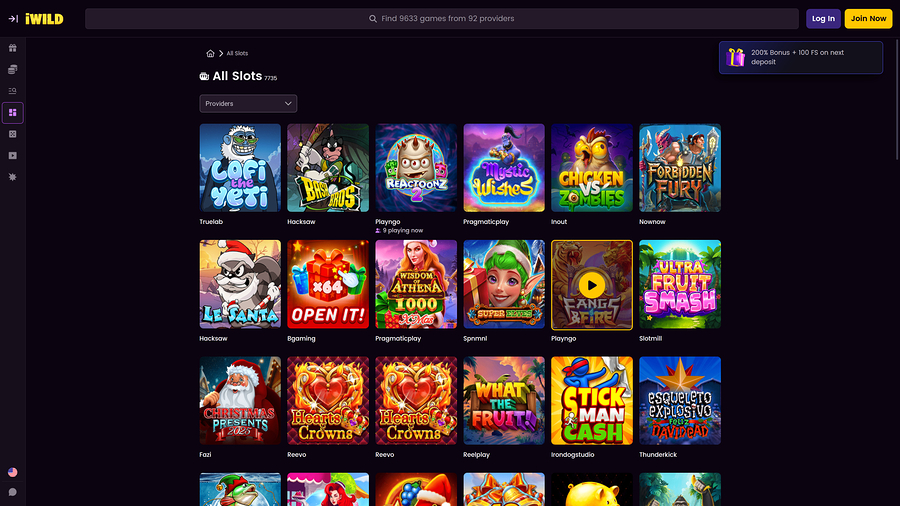 Juegos de escritorio de iWild Casino
