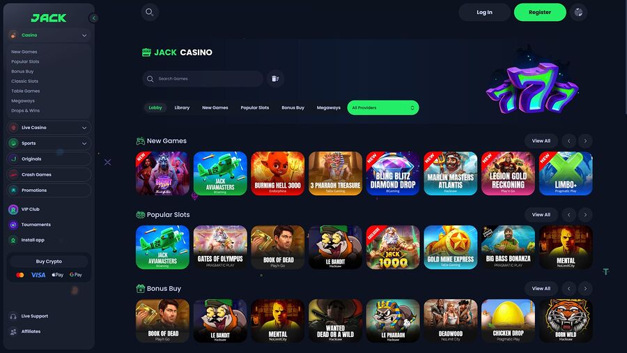 Juegos de escritorio de Jack Casino