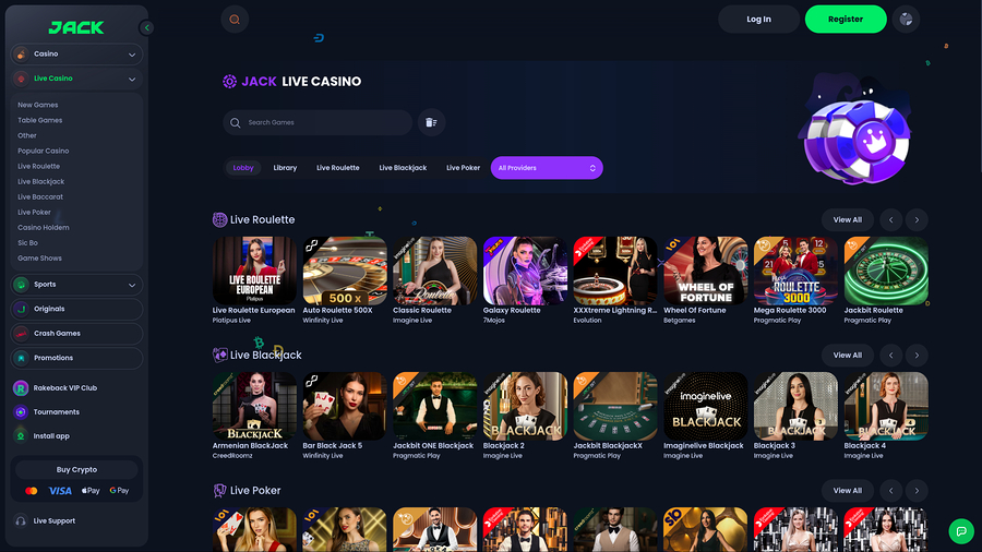 Jack Casino Live Dealer