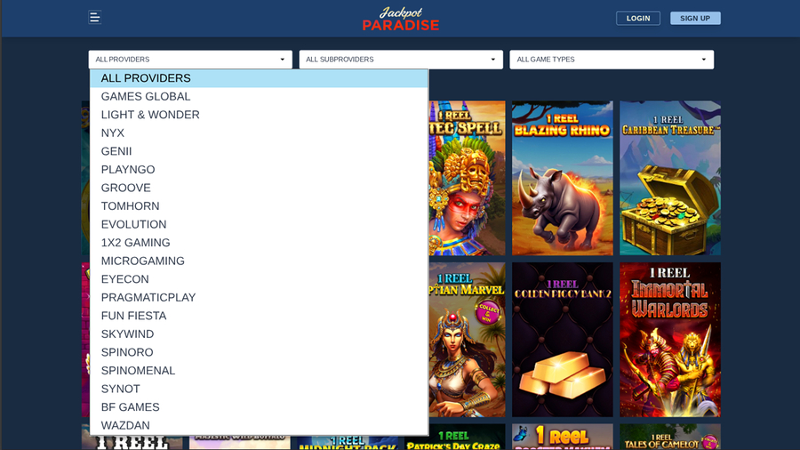 Jackpot Paradise Casino Game Developers Desktop