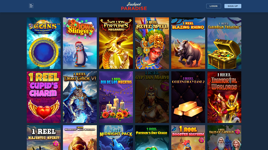 Jackpot Paradise Casino Games Desktop