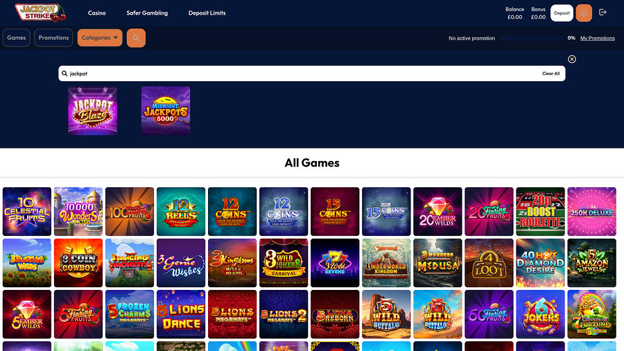 Jackpotstrike Casino Jackpot Desktop