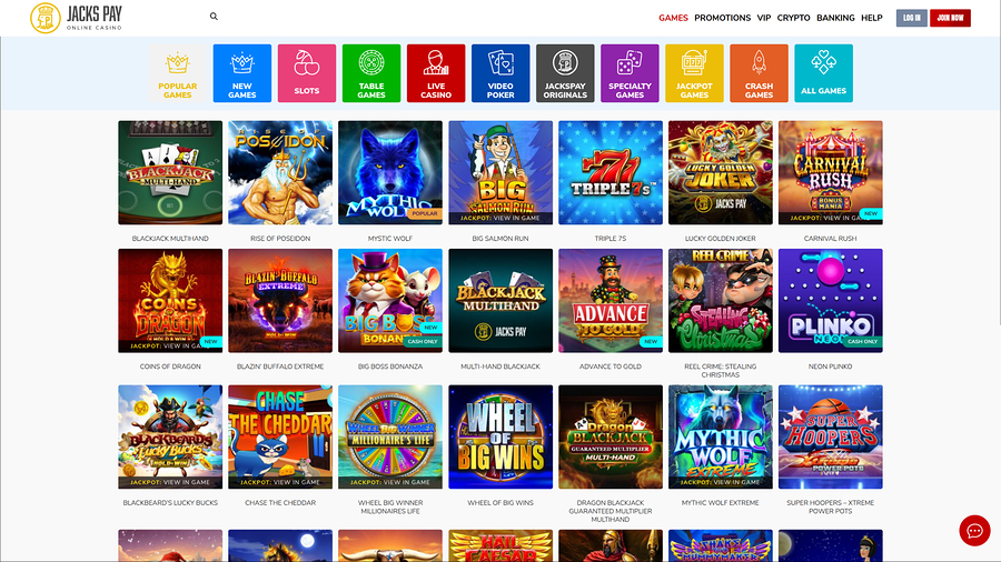 Juegos de escritorio de casino JacksPay