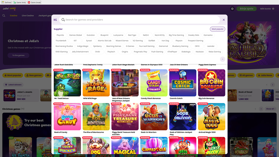 Jalla Casino Game Developers Desktop