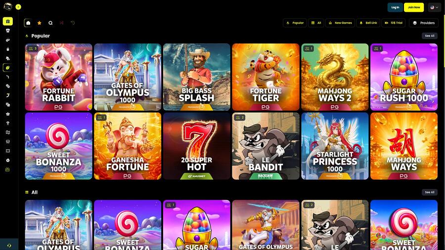 Jasino Casino games page