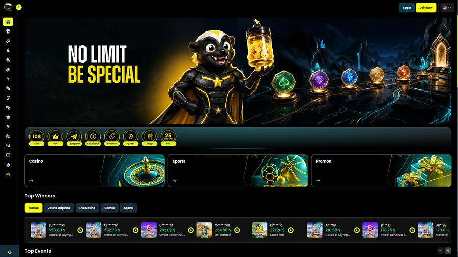 Jasino Casino homepage